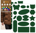 Azobur Down Jacket Repair Patches-Waterproof, Self-Adhesive,Nylon Fabric Patches for Puffy Jackets, Rain and Snow Gear, Tents, Sleeping Bag and More(Dark Green，2pcs)