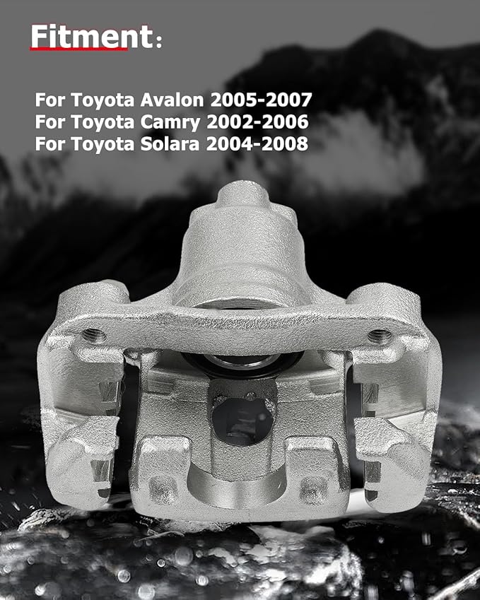 cciyu Rear Left & Right Brake Calipers Assembly w/Bracket 19B2697 19B2696 2005-2007 For Toyota For Avalon,2002-2006 For Toyota For Camry,2004-2008 For Toyota For Solara