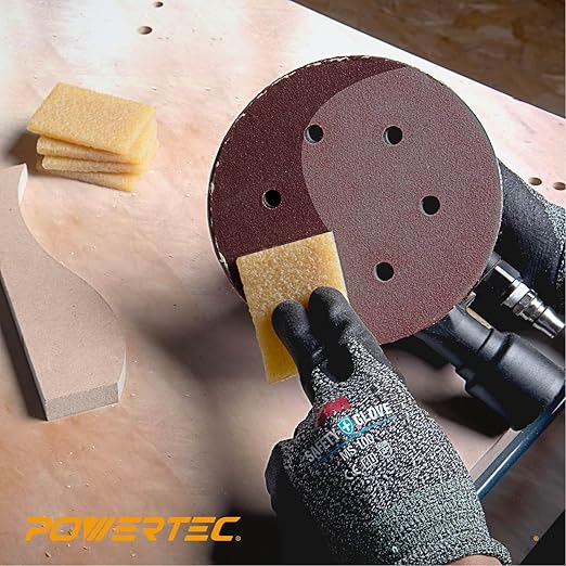 POWERTEC 71895 Abrasive Belt Cleaner 5PK, for Sanding Discs & Sandpapers Belts, Natural Rubber Eraser, Abrasive Cleaning Blocks for Sanders, Skateboards, Shoes, Pickleball Paddle, Grip Tapes