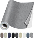 Fabric Repair Patches, Linen Repair Tape Self-Adhesive Fabric Patches Durable, DIY Large Linen Tape for Sofa, Couches, Furniture, Chair, Clothing （3.5X79 Inch, Grey）