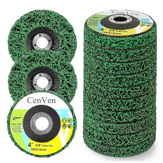 10 Pack Strip Disc Stripping Wheel for Angle Grinder, Grinding Wheels Stripper Wheels for Removing Paint, Wood, Rust Welds, Oxides of Metal (4'' x 5/8'')