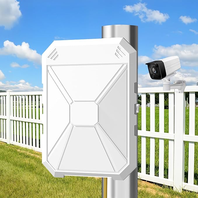 AC1200 Outdoor WiFi Extender, 5GHz /2.4GHz Outdoor WiFi Extender Signal Booster, IP67 Weatherproof, Passive PoE, Repeater/AP/Router Mode, Extend WiFi for Outdoor Camera, Patio, Garage, Farm