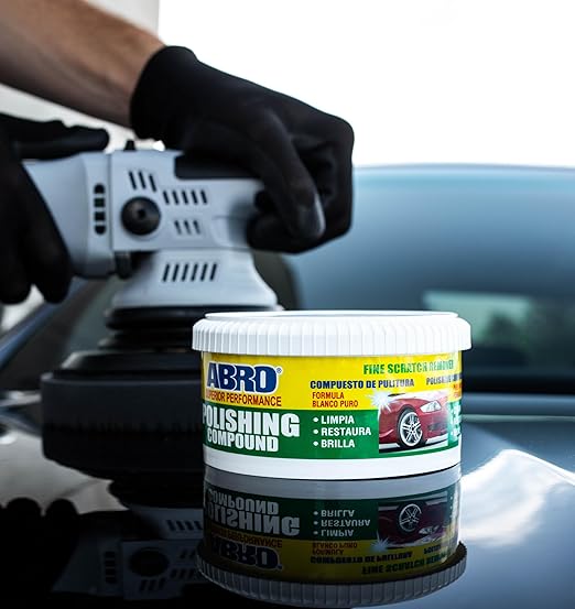ABRO Superior Performance Car Polishing Compound for Oxidized Finishes, Buff, Shine, Smooth, & Clean, Scratch Remover for Vehicles, Boats, & Bikes - 10 oz.