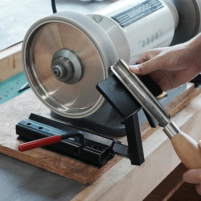 BG-GRIND4 4PCS Set Complete Grinding Jig System for Wood Chisels, Grind Sharpening System to Sharpen Lathe Turning Tools, Chisels, Skews, Bowl Spindle Gouges etc.