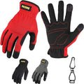 DULFINE High Performance Work Gloves For Men(3 Pairs Pack), High Dexterity Touch Screen For Multipurpose,Excellent Grip (Extra Large)