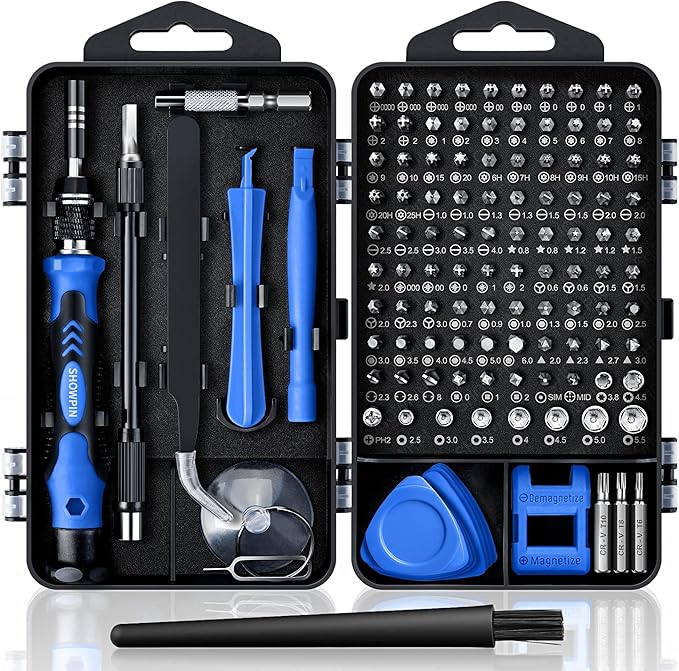 SHOWPIN Electronics Precision Screwdriver Set: Computer Repair Tool Kit with 101 Bits - Laptop Screwdriver Kit for Gifts iPhone MacBook PC Tablet PS4 Xbox Nintendo Game Console…