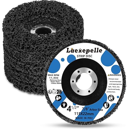 5 Pack Strip Discs Rust Remover Wheel Stripping Wheel for Paint Strip Wheel Poly Abrasive Wheel Discs Rust, Oxidation, Paint Remover-Purple (4-1/2'' x 7/8''-5B)