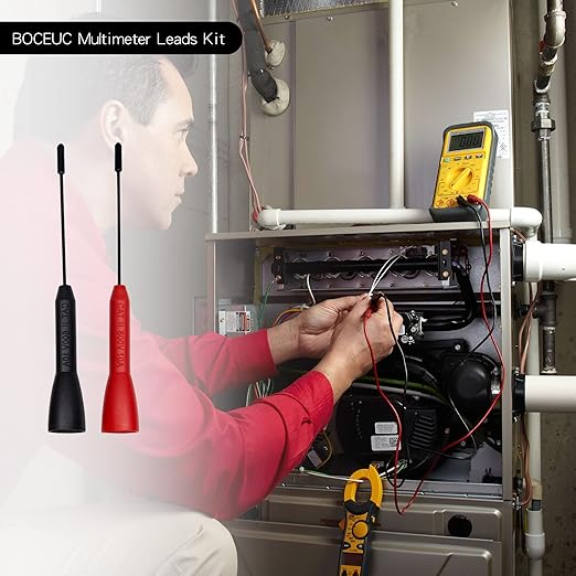 Multimeter Needle Probe Pins, Extendable Needle Probe Set Non-Destructive Piercing Needle Probe Tip Adapter for 2mm Test Probes