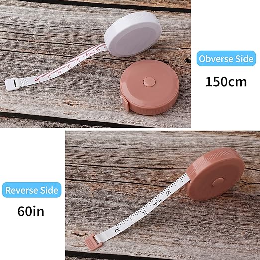 12 Pack Soft Retractable Measuring Tape - Tape Measure for Body Measuring Metric Tape Measure Double Scale for Body Fabric Sewing Tailor Cloth Knitting Home Craft Measurements