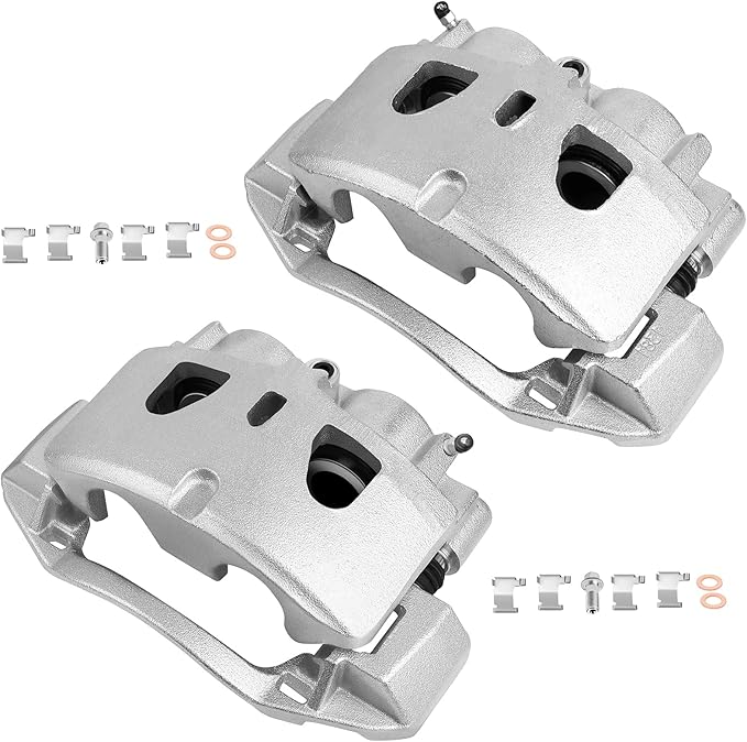 cciyu Front Left & Right Brake Calipers Assembly w/Bracket 18B5303 18B5302 For Chevy For Silverado 2500 HD/For Silverado 3500 HD/For Suburban 3500 HD,For GMC For Sierra 2500 HD/For Sierra 3500 HD