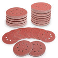 100 PCS 5 Inch Sanding Discs 40 Grit Hook and Loop Adhesive Round Sandpaper for Random Orbital Sander