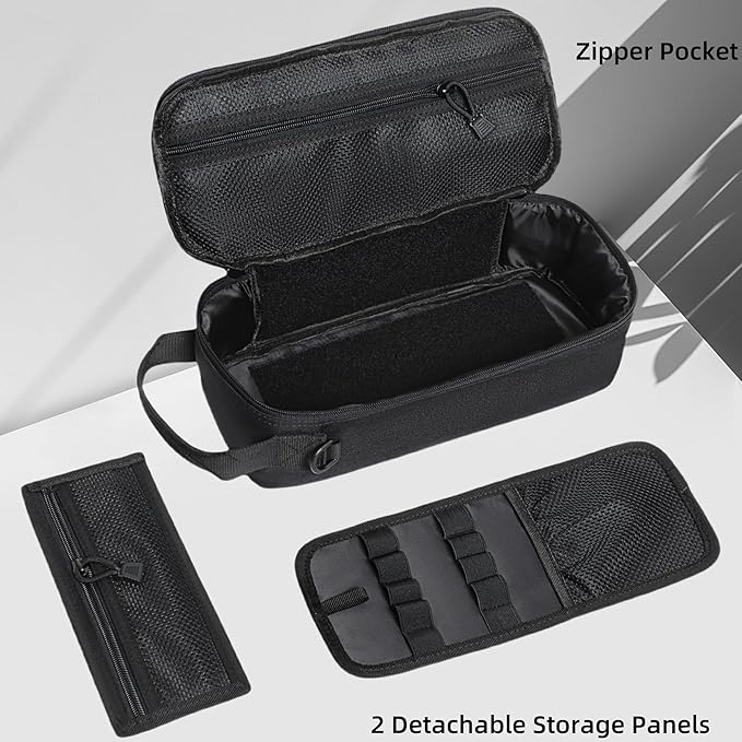 Heavy Duty Small Tool Bag with D-Ring Clip,Flag Patch&Shoulder Strap - Small Tactical Molle Zipper Tool Bag,EDC Storage Tool Bags for Men,Multipurpose Utility Work Organizer Bag