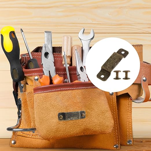 6 Pcs Tape Measure Clip Measuring Tape Holder Metal Measuring Tape Belt Holder Tape Holder for Tool Belt Tape Measure Clips with Rivets with Rivets Tape Measure Hanging Tape Holder for Easy to Carry