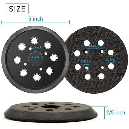 5-Inch Replacement Pad for Ryobi #300527002, Compatible with Ryobi RS290, RS280/RS280VS, RS281VS, P411 Random Orbit Sander