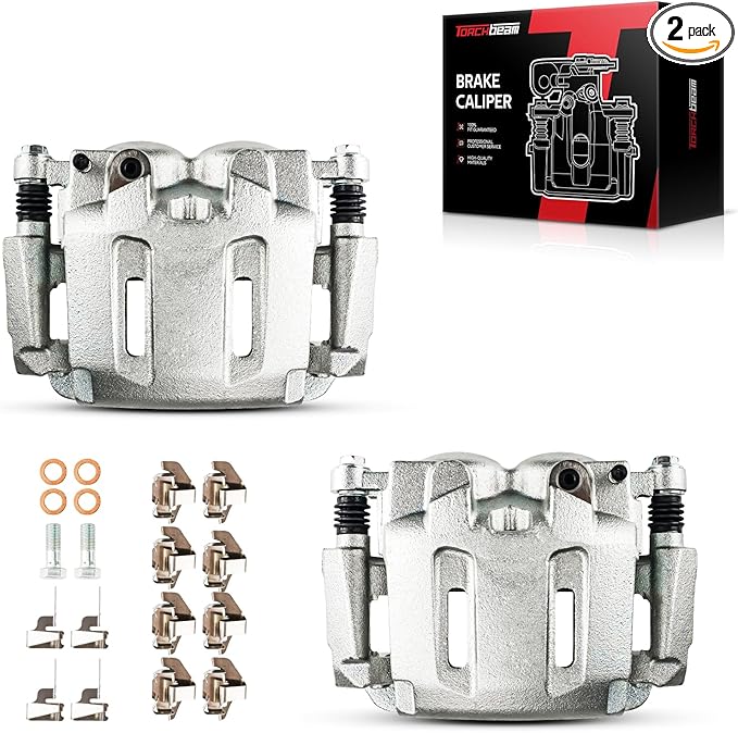 Torchbeam Front Brake Calipers Set for Ford 2005-2012 F-250 Super Duty, Ford 2005-2012 F-350 Super Duty, Front Left and Front Right Calipers Replace # 18B5022+18B5023