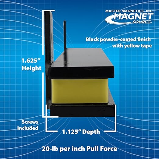 Master Magnetics 24" Magnetic Bar Tool Organizer - Easy to Install Magnet Storage Holder for House, Garage, Shed, or Job Site - Black Powder Coat