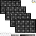 4 Pack Heavy Duty Steel Pegboard Garage Organization Panels,Universal 1/8 and 1/4 Pegboard Accessories,Suitable for Tool Storage,Garage Storage etc. (Black, 16X10.5)