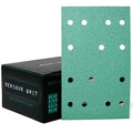 3" x 5" (80mm x 133mm) 14-Hole 80 Grit Sanding Sheets - Fits Festool RTS 400 & Mirka Deos 353 - Heavy-Duty Hook & Loop Film Abrasives - Sandpaper for Sheet Sanders - 50 Pack Box