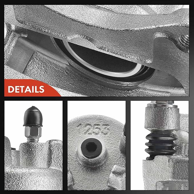 A-Premium Disc Brake Caliper Assembly with Bracket Compatible with Select Chrysler, Dodge and Jeep Models - 200 2011-2014, Sebring 07-10, Avenger 08-14, Caliber, Compass, Patriot - Front Passenger