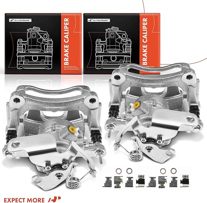 A-Premium Disc Brake Caliper Assembly with Bracket Compatible with Select Ford Models - Transit-150/Transit-250/Transit-350/Transit-350 HD 2015 2016 2017 2018 2019 - Rear Driver and Passenger Side