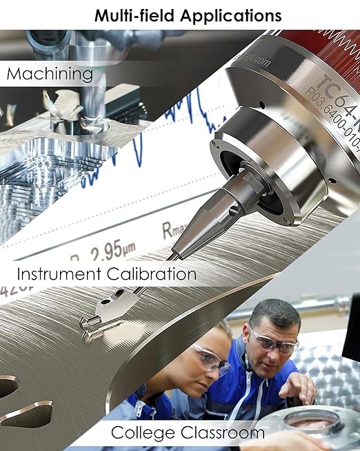 30 Specimens Surface Roughness Comparator Composite Pocket Set Gauge, Ra0.05-12.5mm Microfinish Comparator, Surface Finish Comparator Set for Lathe Machinery Manufacturing Teaching