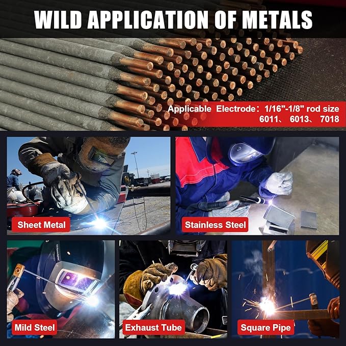 AWT Stick Welder 155Amp Mini Welder 2 in 1 ARC Welder/Lift TIG Welding Machine 110/220V with VRD, Digital Display IGBT Inverter Welder Portable MMA Welder Machine with Hot Start,Arc Force, Anti-Stick
