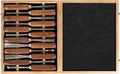 12-Pieces Woodworking Wood Carving Tools Chisel Set with Wooden Box, Razor Sharp CR-V 60 Steel Blades