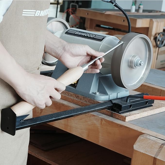 BG-GJ Set Complete Grinding Jig System for Wood Chisels, Grind Sharpening System for 8 Inch Grinders to Sharpen Lathe Turning Tools, Chisels, Skews, Bowl Spindle Gouges.
