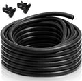 30FT 1/2 inch Split Wire Loom Tubing Kit with 2 Clamps - Flexible Abrasion Resistant Conduit for Automotive, Mechanical Cable Protection