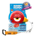 Handy Famm 8Ft Animal Shaped Kids Tape Measurer, Fun Level and Protractor Angle Finder, Educational Children's Tools, Small Measuring Tapes for Learning Early Math Skills, Ages 3 and up, Red Bird