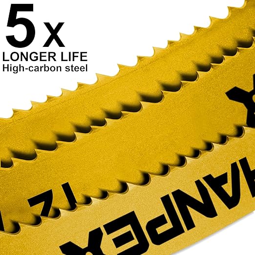 Hacksaw Replacement Blades Set (10 Pack) High Speed 12" Length Hack Saw Blade - High Carbon Steel (HCS) Cutting Blades
