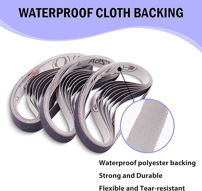 1/2 x 12 Inch Replacement Sharpening Belt for Work Sharp, 30Pcs 240 Medium Grit Knife Sharpener Sanding Belts Kit for Official Work Sharp (WSKTS & WSKTS-KT/Mk.1 & Mk.2) Knife & Tool Sharpener