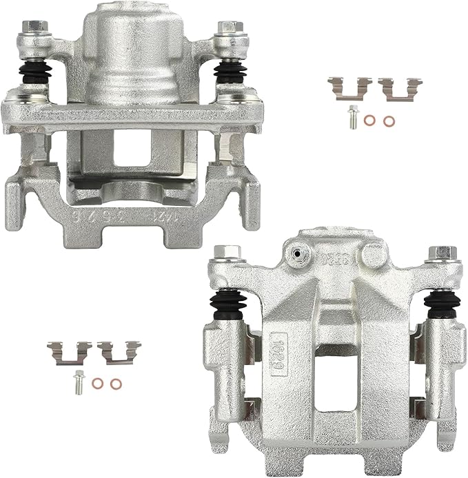 cciyu Rear Left & Right Brake Calipers Assembly w/Bracket 19B6240 19B6241 2009 2010 2011 2012 2013 2014 2016 2017 2018 For Nissan For Maxima