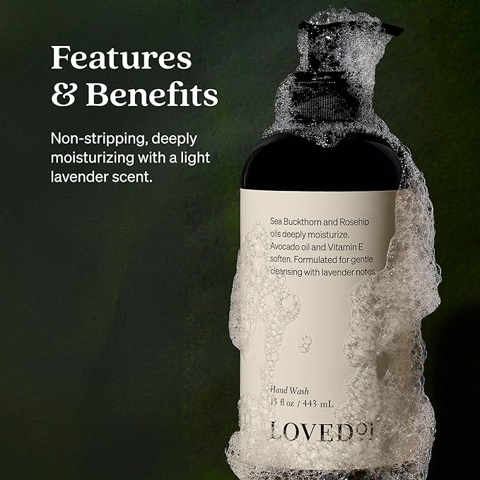Hand Wash, John Legend Skincare, Liquid Hand Soap, Gentle & Hydrating, Cruelty-Free, Formulated with Nourishing Oils & Soft Lavender, 2-Pack (15 oz each)