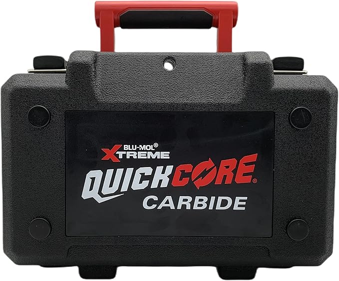 Disston QUICKCORE 7pc Carbide Tipped Hole Saw Set (1", 1 1/4", 1 1/2", 1 3/4", 2", Arbor & Pilot Bit) 10X Faster CORE Ejection Quick Change E0100297