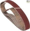 12 Pcs Sanding Belts 1 x 42 Inch 36 Grit Aluminum Oxide Abrasive Sandpaper for Belt Sander Metal Grinding Wood Working Weld Rust Removal