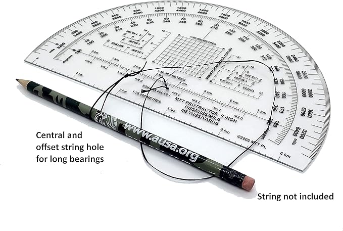 Degrees Mils Meters Yards Protractors