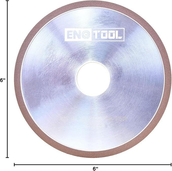 MaxTool Dia 6" 1A1 Diamond Plain Wheel Abrasive Grinding Wheel Thick 1/2" Grit#150 Resin Bond; NDR1A1D6T12X6G15M
