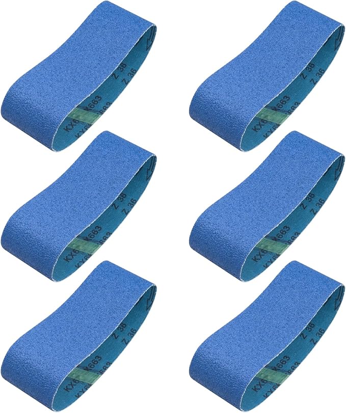 3 x 18 Zirconia Sanding Belts,36 Grit 3x18 Inch Sanding Belt, 3x18 Belt Sander Sanding Belts for Metal Polishing, Woodworking,6 Pack(3x18in,36 Grit)