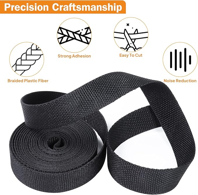 2:1 Ratio Flat Heat Shrinkable Braided Sleeving,Electrical Insulating Tubing,Durable Automotive Fabric Harness Shrinking Sheath (3/4"-42ft)
