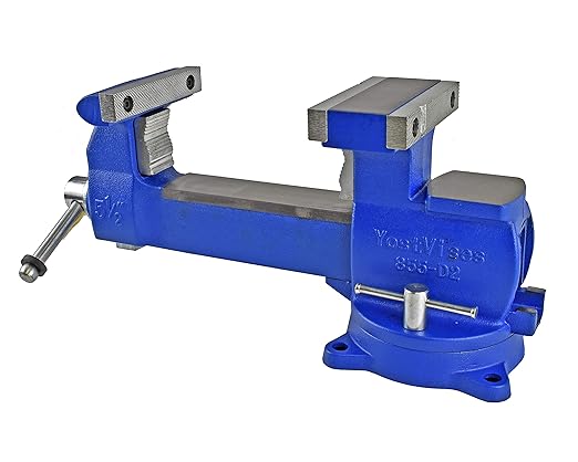 Yost Vises 855-D2 Industrial Grade Reversible Vise, 5.5", Blue