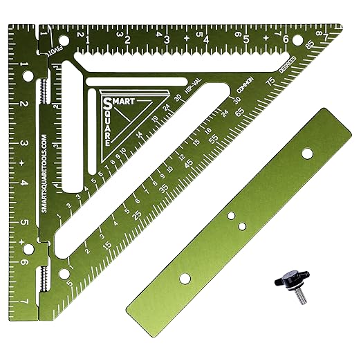 Commando 7.5" - Advanced Carpenter Square with Jig Block - Accurate Flatwork and Repetitive Markings (Ambush)