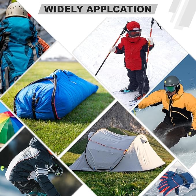 OAZ 3.9 x 63 inch Nylon Fabric Patch Kit - Self-Adhesive, Waterproof, Lightweight Repair Patches for Clothing, Down Jacket, Tent, Bag (Beige)