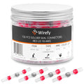 Wirefy 150 PCS Solder Seal Wire Connectors - Heat Shrink Solder Butt Connectors - Waterproof Solder Sleeves - Self Soldering Wire Connectors - Red 22-18 AWG