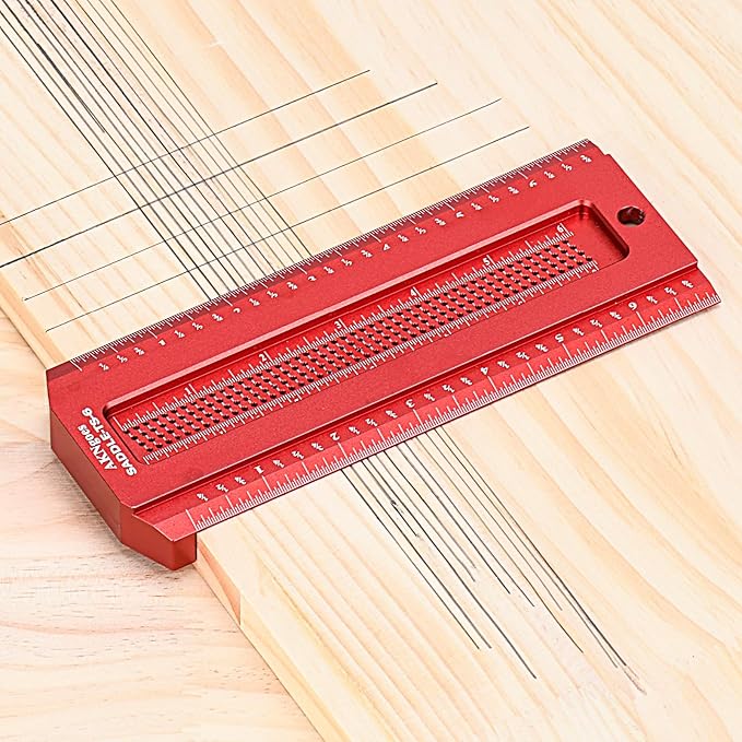 Woodworking Saddle T-Square Ruler 6in, T-Square for Carpenter Work, Layout and Measuring Tools