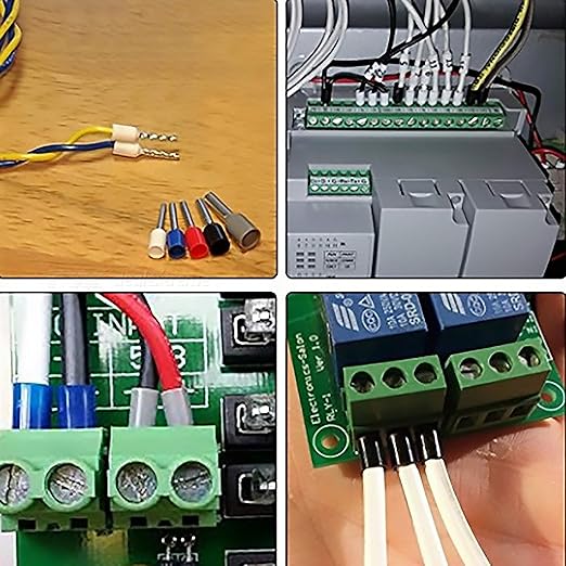 XHF 1000 PCS AWG 14/2.5mm² Wire Ferrules Insulated Copper Crimp Connectors, Crimp Pin Cord End Terminals Black