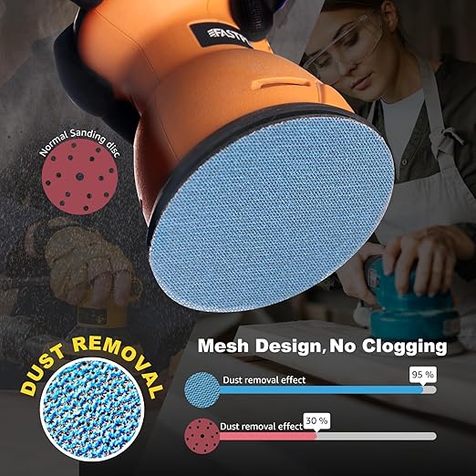 5 inch Sanding Discs 80 grit Mesh Disc Ceramic Abrasive Sandpaper Hook and Loop Orbital Sander Pads for Coating Removal,Body Repair, Auto Sanding 30 PCS
