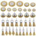 JEUIHAU 36 Pack Wire Brush Wheel for Drill ,Brass Wire Wheel with 1/4" Hex Shank,Wire Cup Brush for Professional Rust and Paint Removal