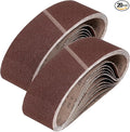 HARFINGTON 6 x 48 Inch Sanding Belts, 20 Pcs 80 Grits Aluminum Oxide Abrasive Belt Sander File Belt for Woodworking, Metal Polishing, Knife Sharpener