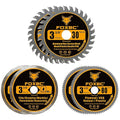 FOXBC 3-3/8 Inch Compact Circular Saw Blade Set, Multi-Material Cut for Wood, Plastic, Metal, Tile Cutting, 15mm Arbor - 6 Pack